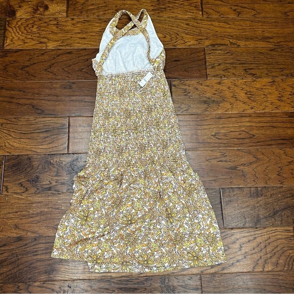 J crew Smocked cross-back dress in medallion floral - Picture 2 of 8